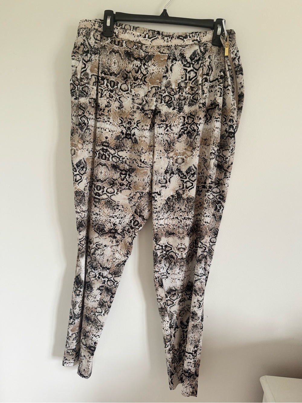 Calvin Klein Snake-Pattern Pants - Beige Black